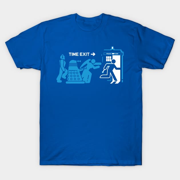 Time Exit - blue T-Shirt by HtCRU